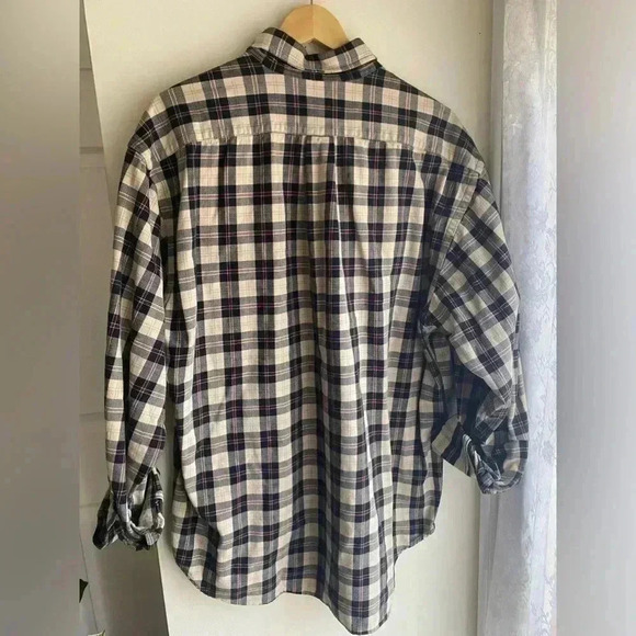 Ralph Lauren Vintage Mens Flannel XL Plaid Button Down Heavyweight Long Sleeve - Picture 2 of 5